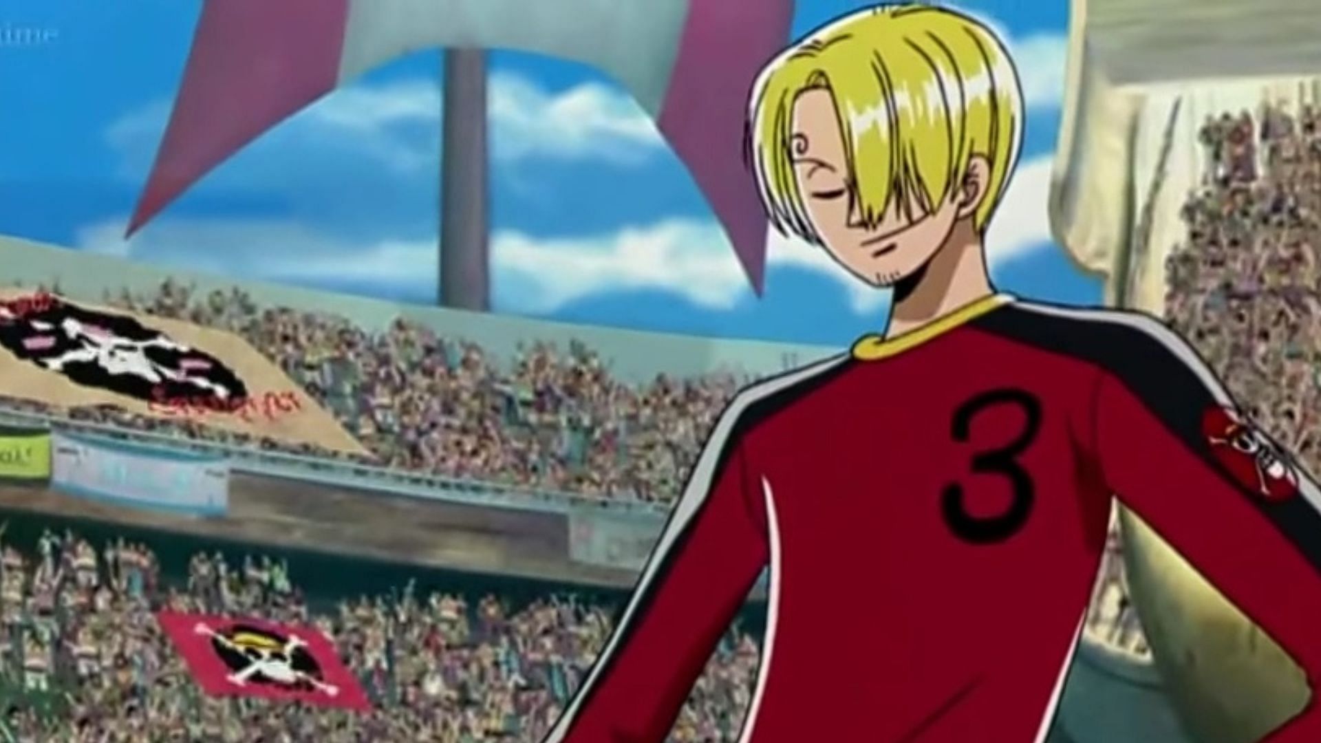 Sanji playing football (Image via Toei Animation)
