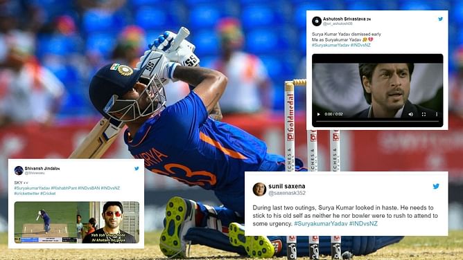 "This is not T20 cricket my friend" - Fans react to Suryakumar Yadav's early dismissal in 1st ODI against New Zealand