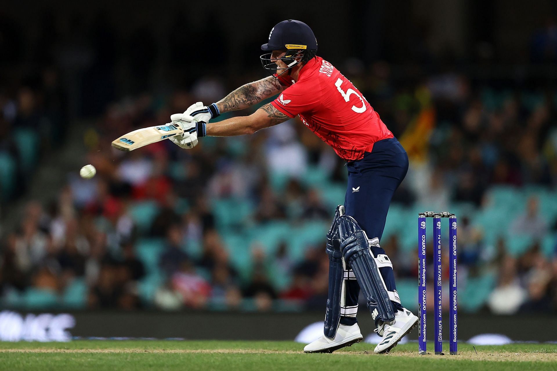 Ben Stokes struck just two boundaries during his innings.