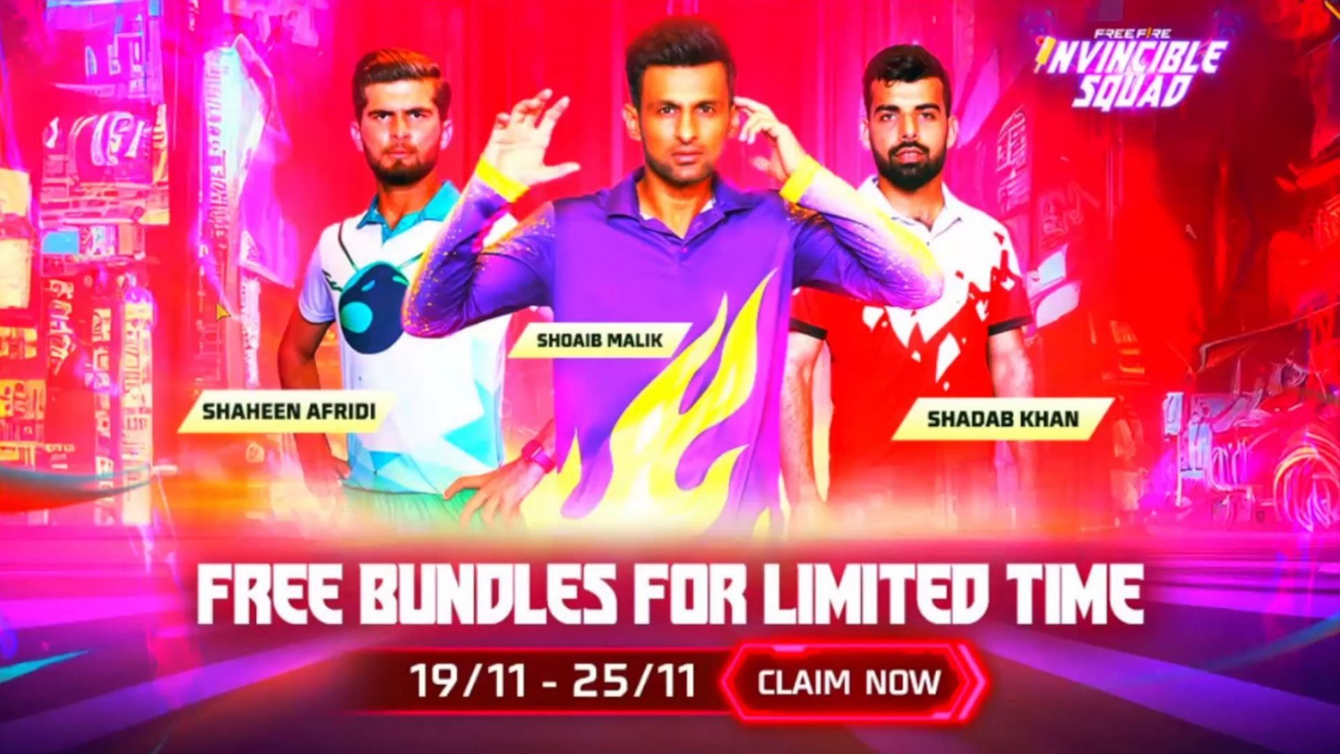 Fans can grab in-game bundles of these four cricketers (Image via Garena)