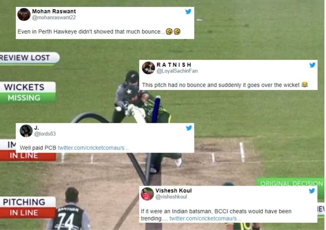T20 World Cup 2022: "Pitched on a trampoline according to DRS" - Twitter baffled with ball tracking after lbw call goes in favor of Babar Azam in 1st semi-final