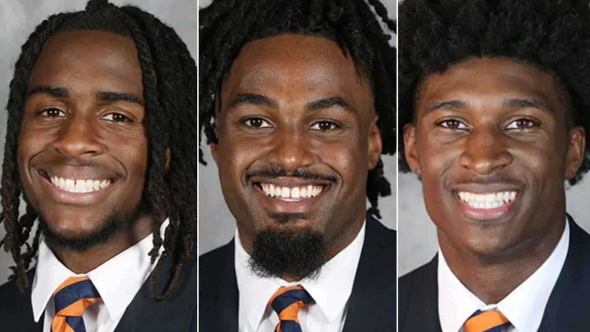 The victims from L to R - Devin Chandler, D&#039;Sean Perry, and Lavel Davis Jr (Image via University of Virginia)