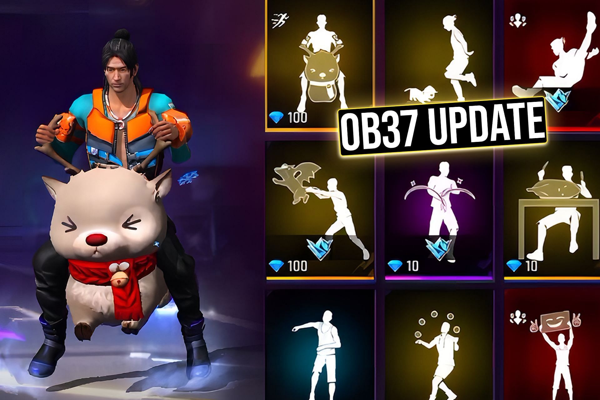 Leaks for the upcoming Free Fire OB37 collectibles (Image via Sportskeeda)