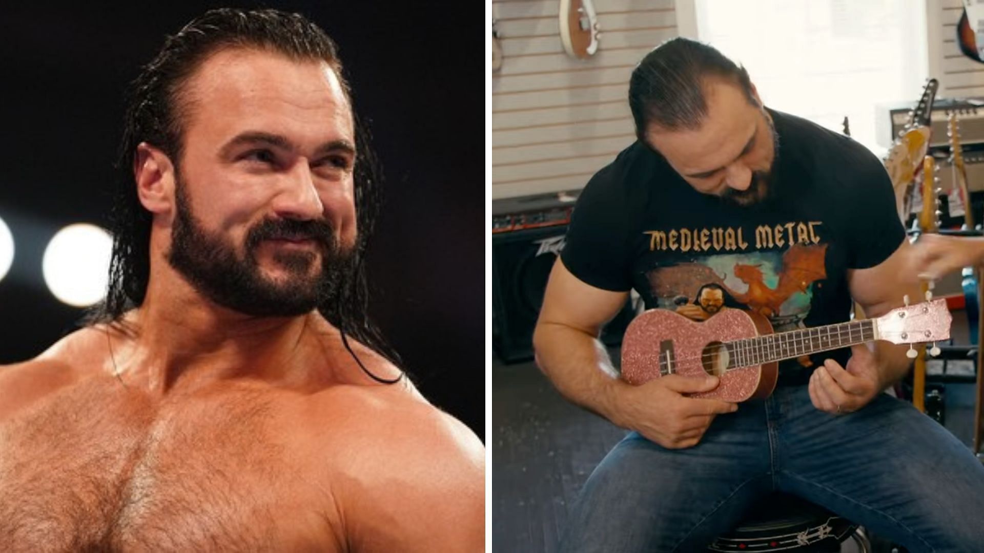 Drew McIntyre learned some new skills at a music store in Nashville