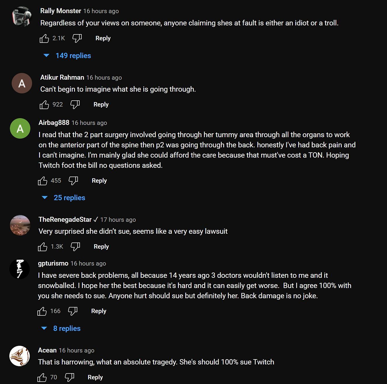 Fans share their opinions on the incident (image via Asmongold Clips YouTube)