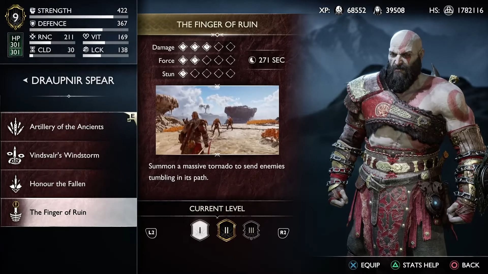 The Finger of Ruin heavy runic attack (Image via YouTube/Backseat Guides)