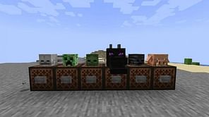 How to play mob sounds using mob heads in Minecraft snapshot 22w46a