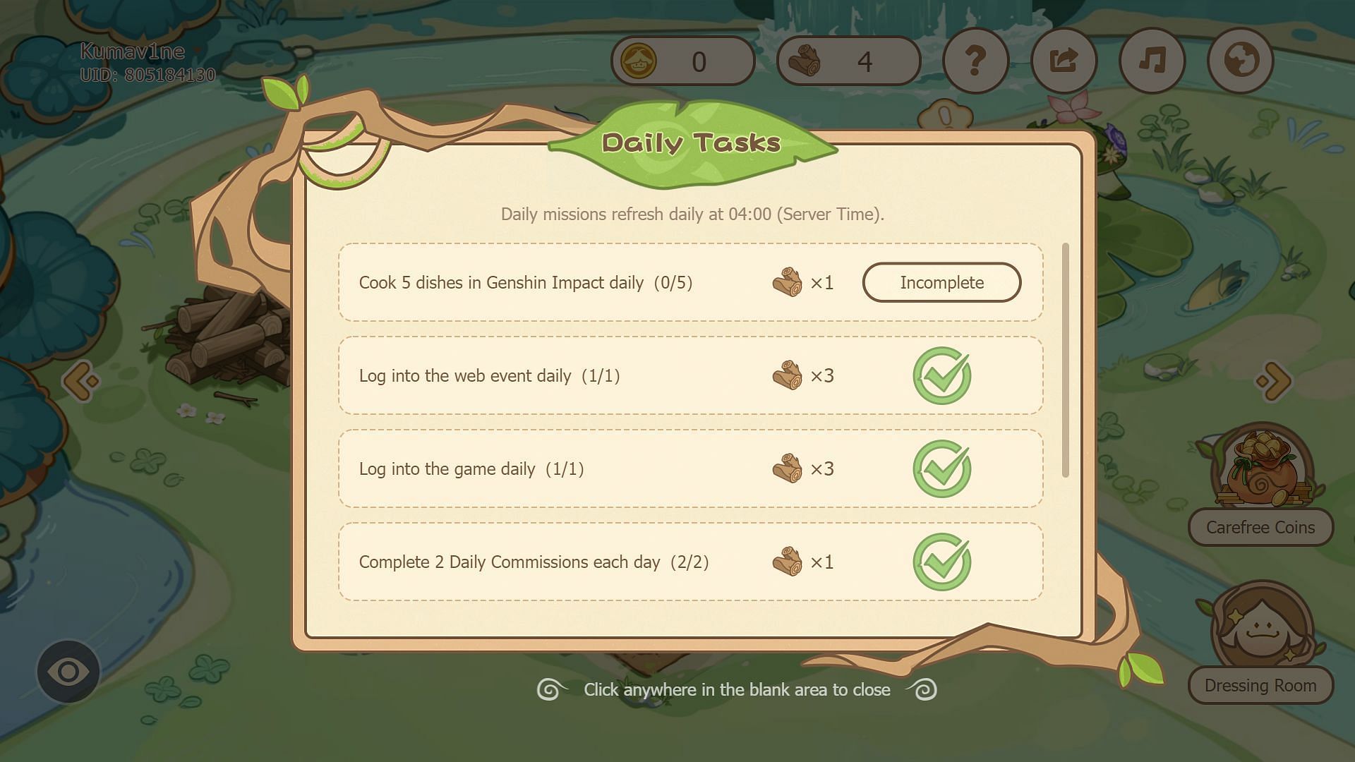 Complete daily tasks to build more cooking facilities (Image via HoYoverse)