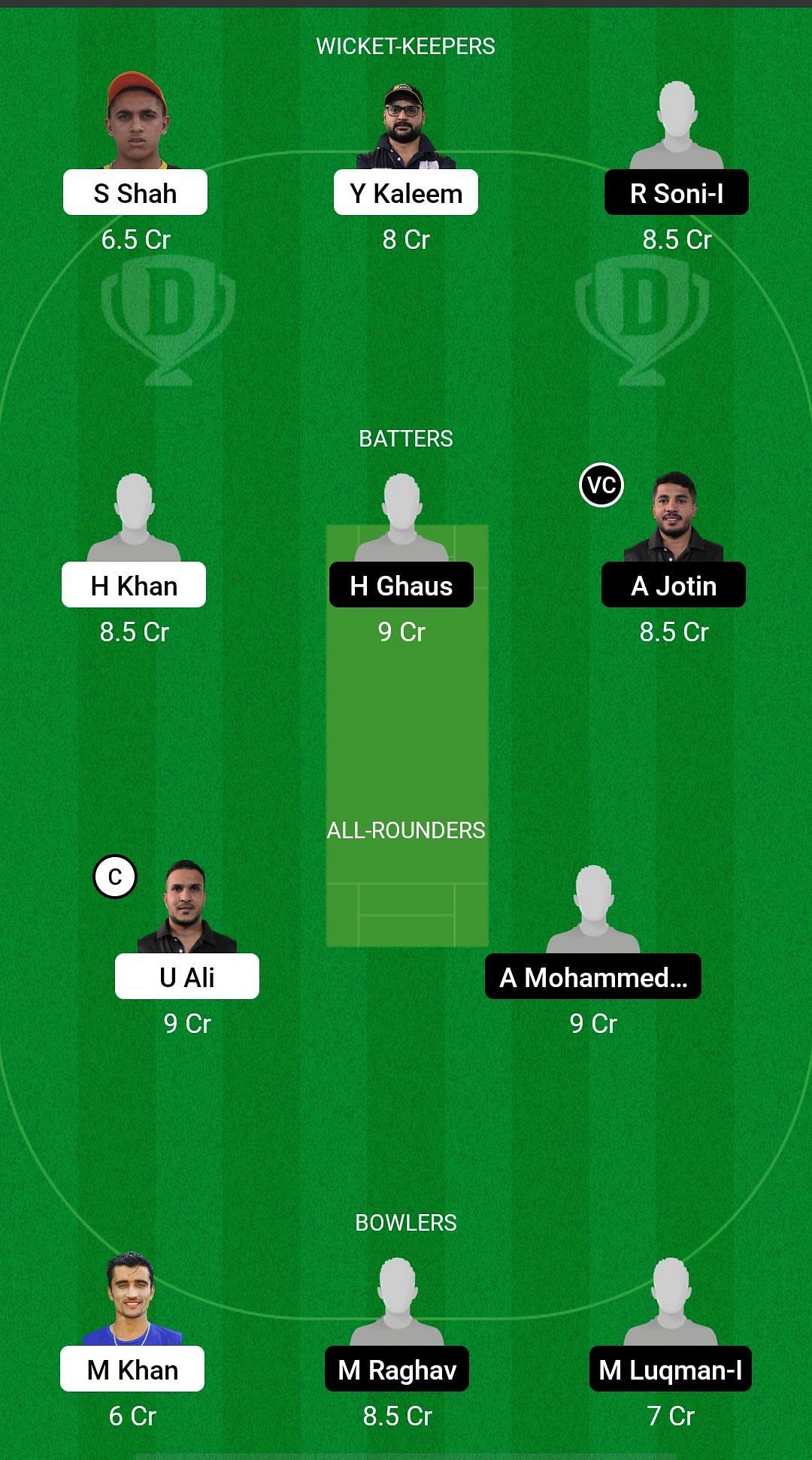 FM vs DDD Dream11 Prediction - ICCA Arabian T20 Cup