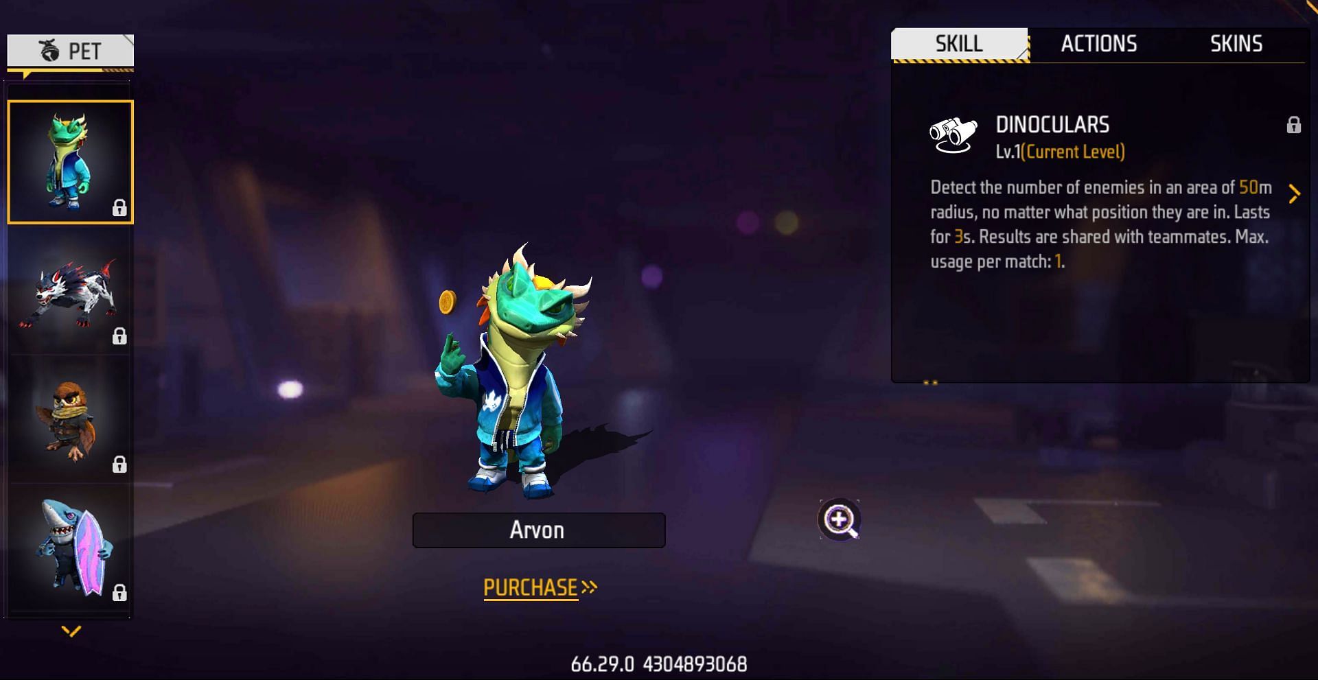 Avron is the latest pet that will likely get added with the OB37 update of the game (Image via Garena)