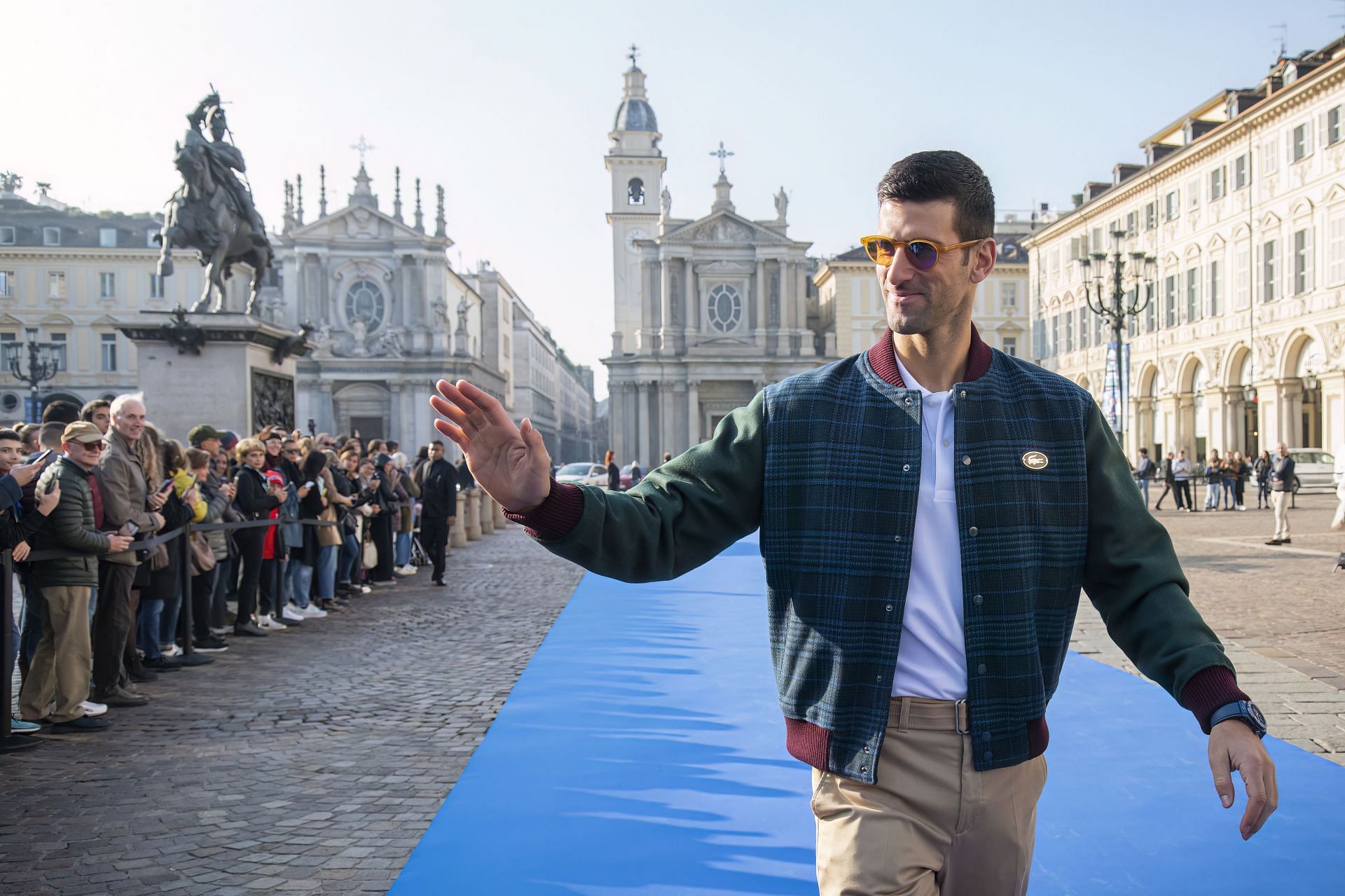 Novak Djokovic in Turin for the 2022 ATP Finals.