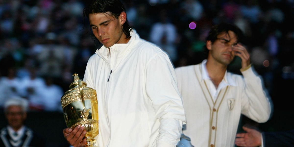 Roger Federer and Rafael Nadal captured by Clive Brunskill