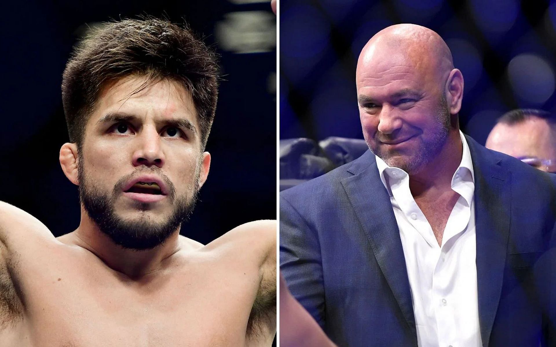 (L) Henry Cejudo (R) Dana White