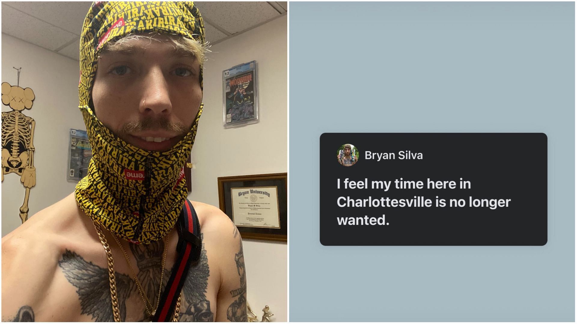 Charlottesville rapper suspected of being involved in UVA shooting after concerning social media posts are found (Images via Bryan Silva