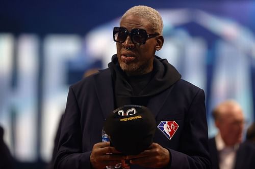 Dennis Rodman at the 2022 NBA All-Star Game