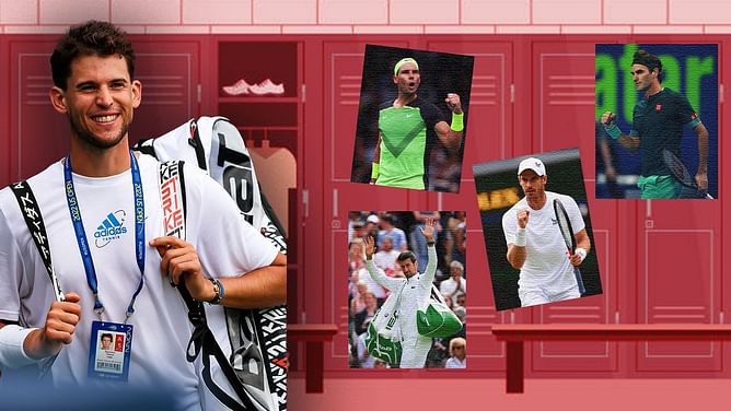 "That’s pretty embarrassing, not for them, but for me" - Dominic Thiem on sharing locker room with Rafael Nadal, Roger Federer, Novak Djokovic and Andy Murray