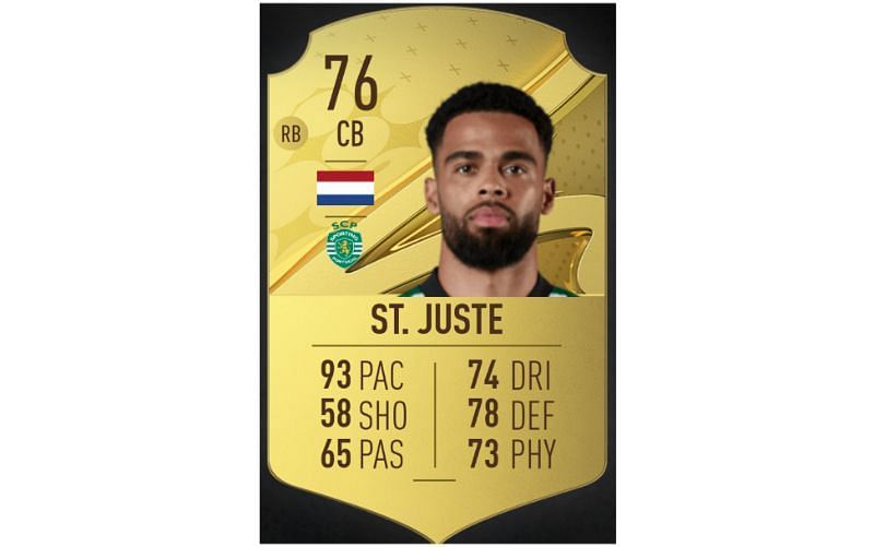 Jeremiah&#039;s card rating in FIFA 23 (image via EA Sports)