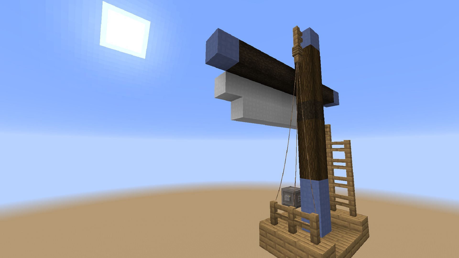 Leads used as roping for a ship build (Image via Coastergeek25/Minecraft Forum)