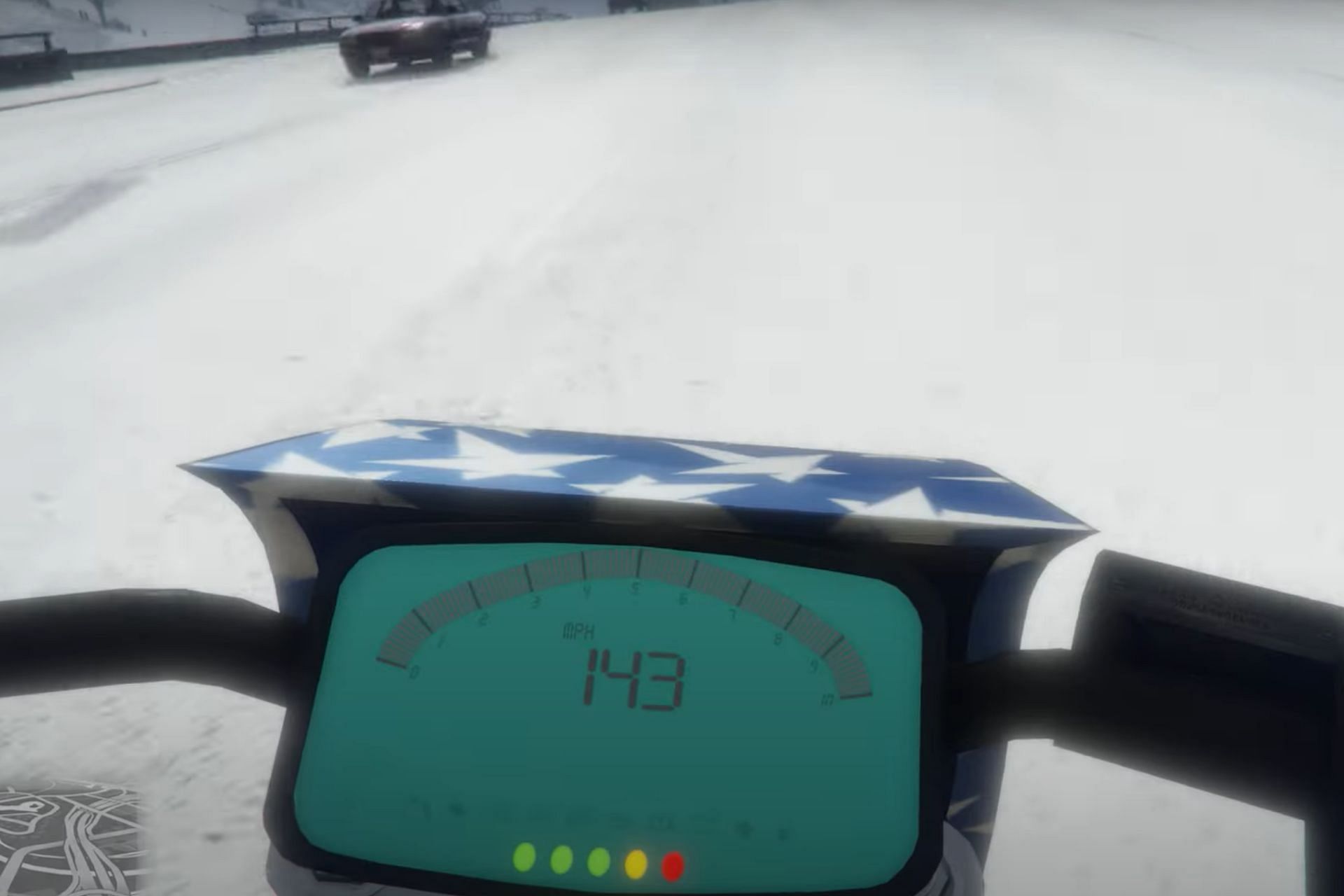 The Powersurge&#039;s speed as displayed on the digital instrument cluster in the video (Image via YouTube)