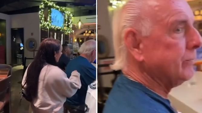 [WATCH] Ric Flair reacts to rude girl telling him "I don't know who you are"