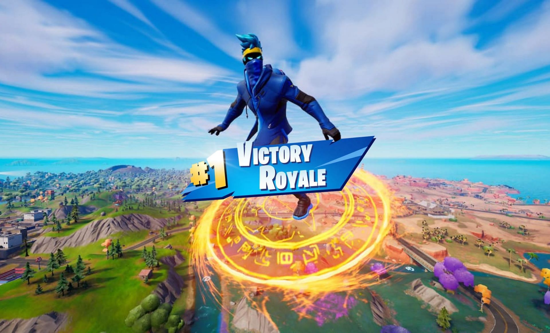 A YouTuber won in mid-air (Image via Fortnite Wiki)