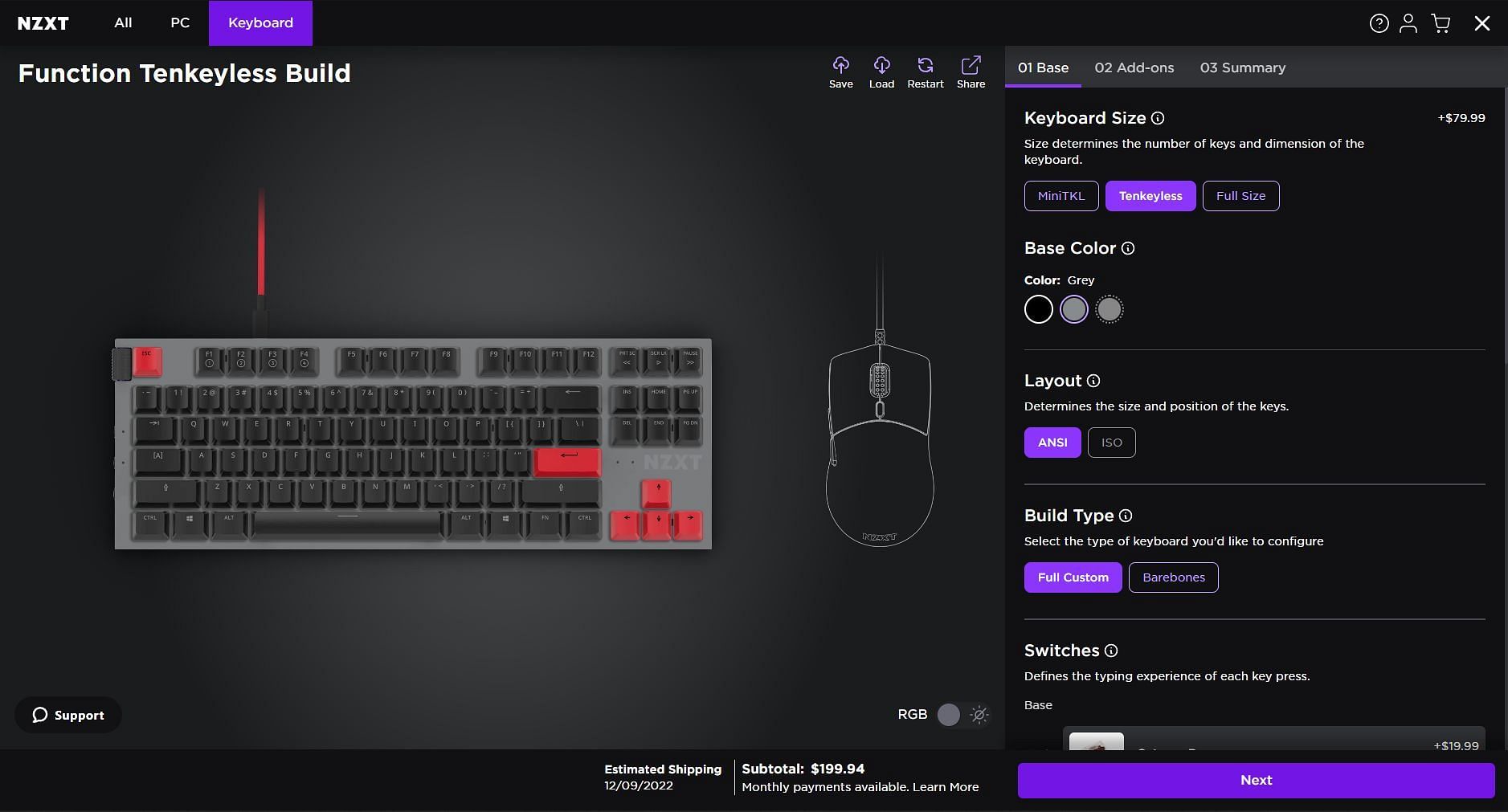 Customizing the Function via the NZXT website (Image via NZXT)