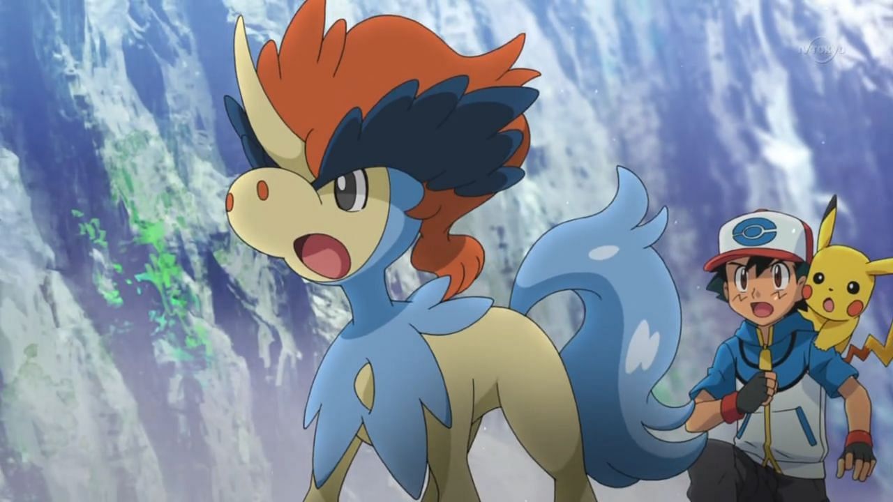 Keldeo as it appears in the anime (Image via The Pokemon Company)