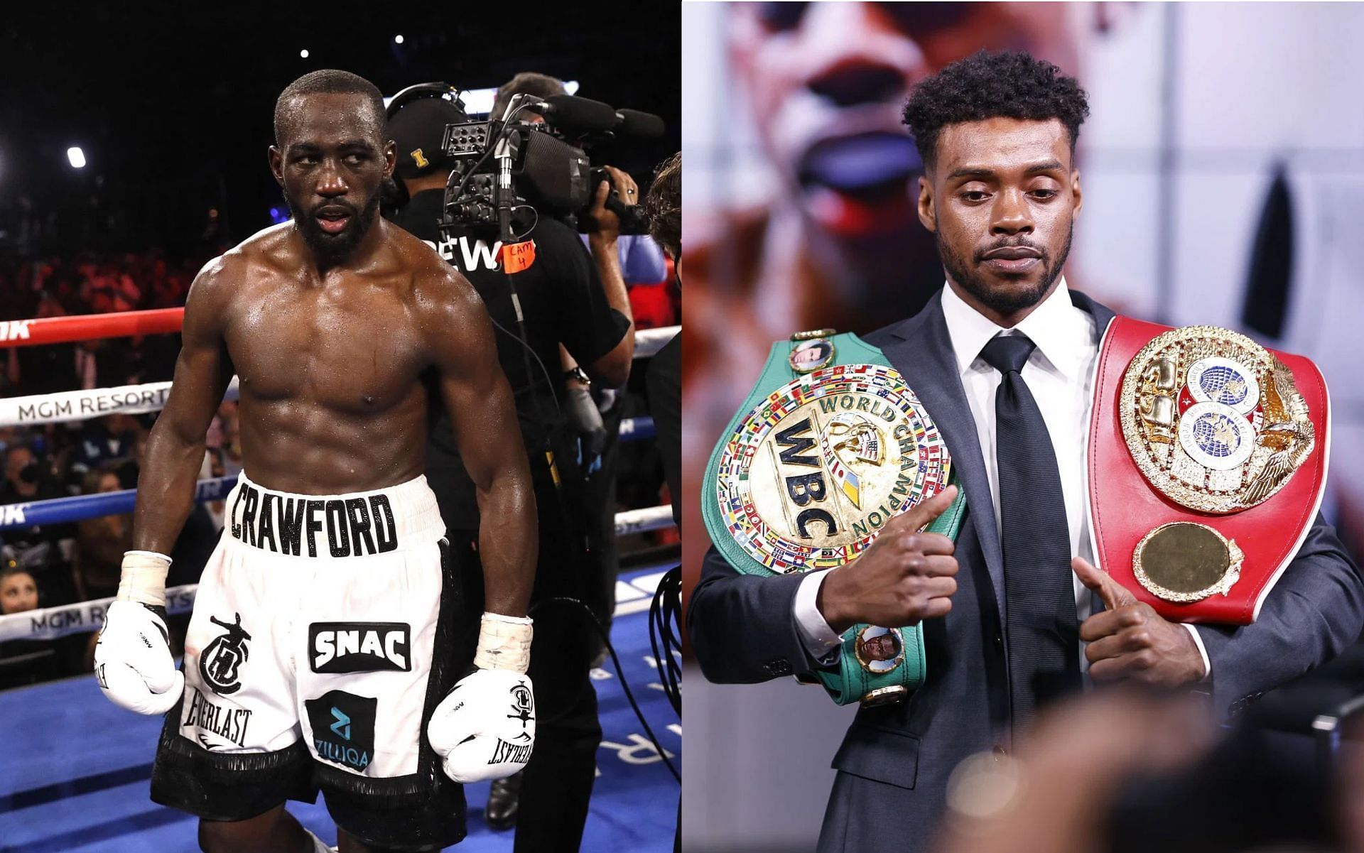 Terence Crawford (L), and Errol Spence Jr. (R).