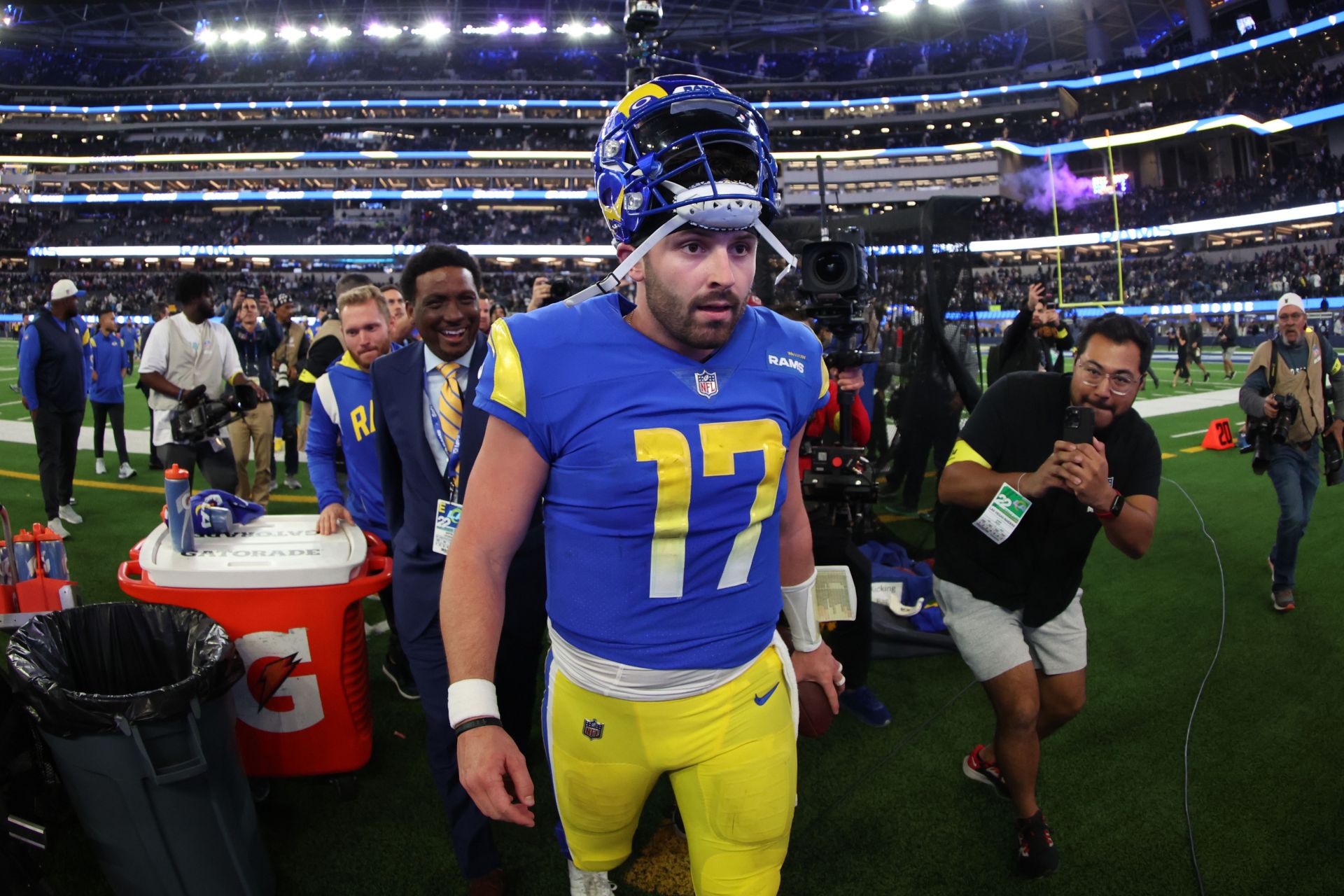 Baker Mayfield Rams Celebration