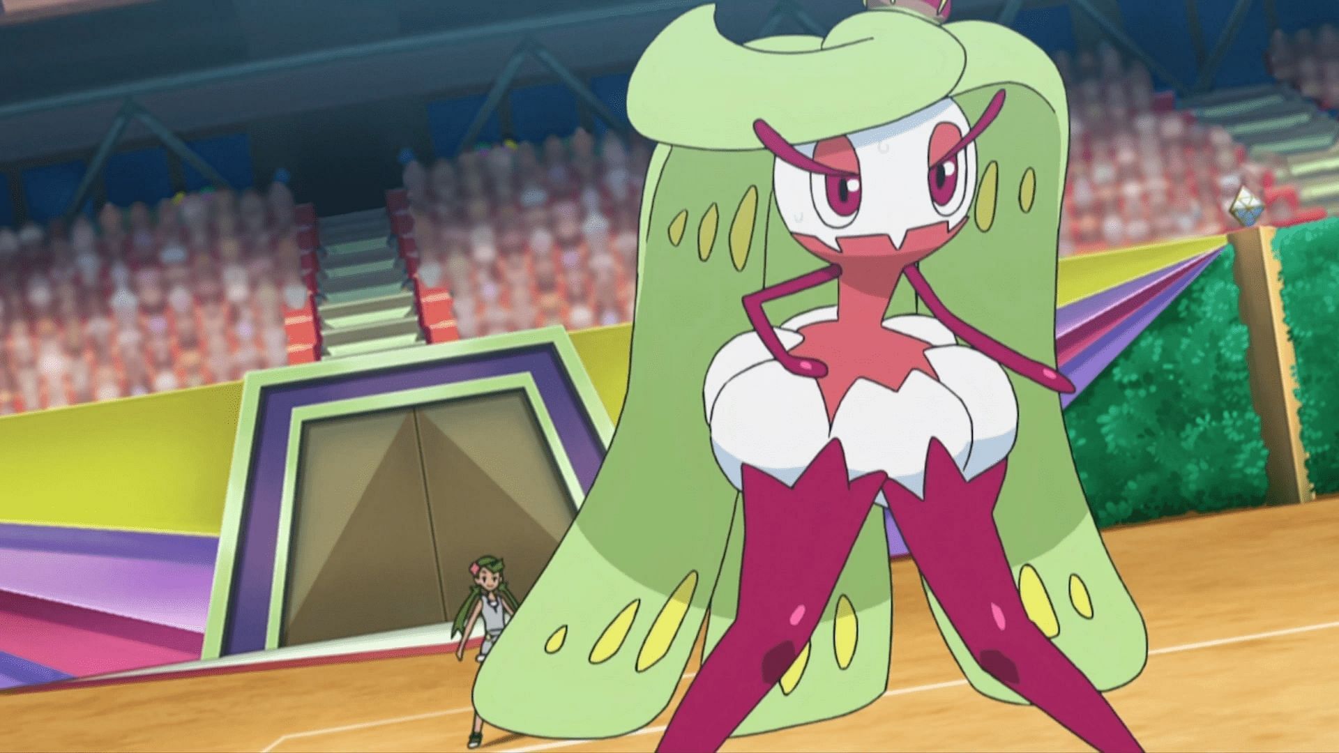 Tsareena&#039;s popularity as a Grass-type has persisted through multiple games (Image via The Pokemon Company)