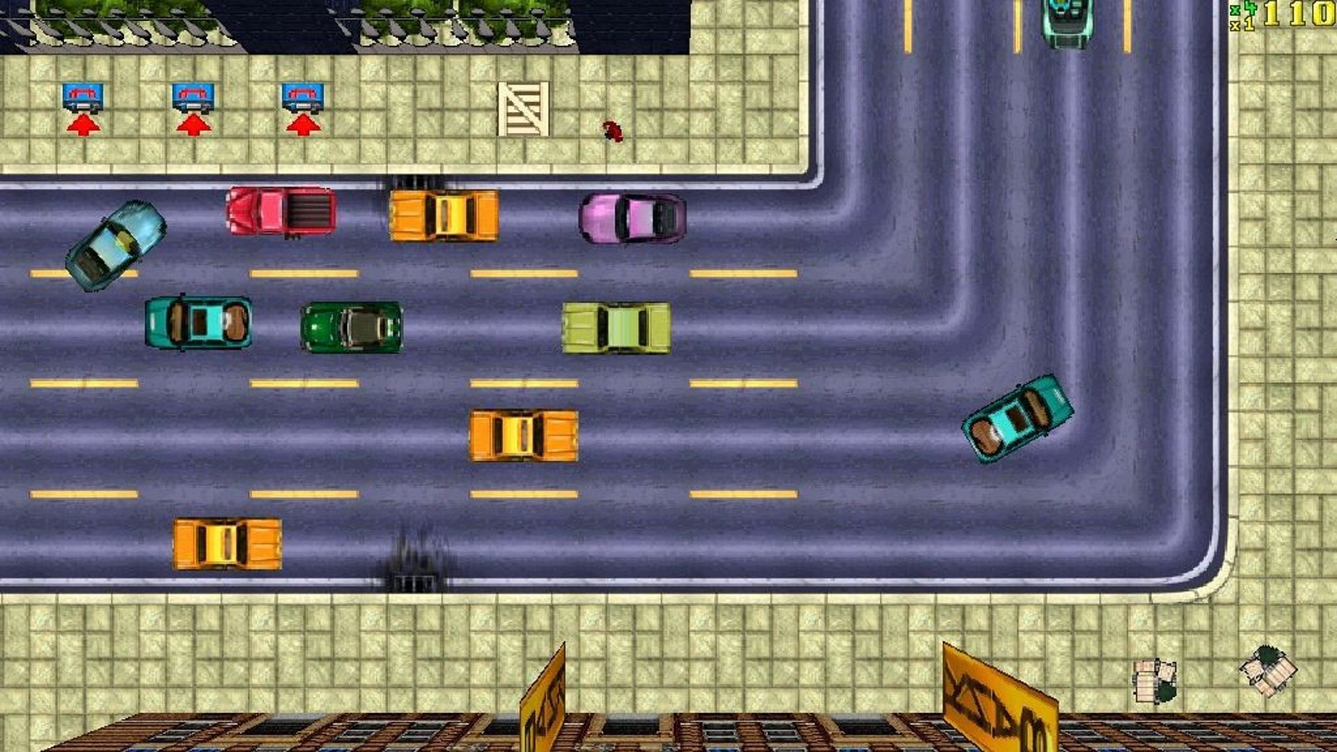 The first GTA game was played from a top-down perspective (Image via Rockstar Games)