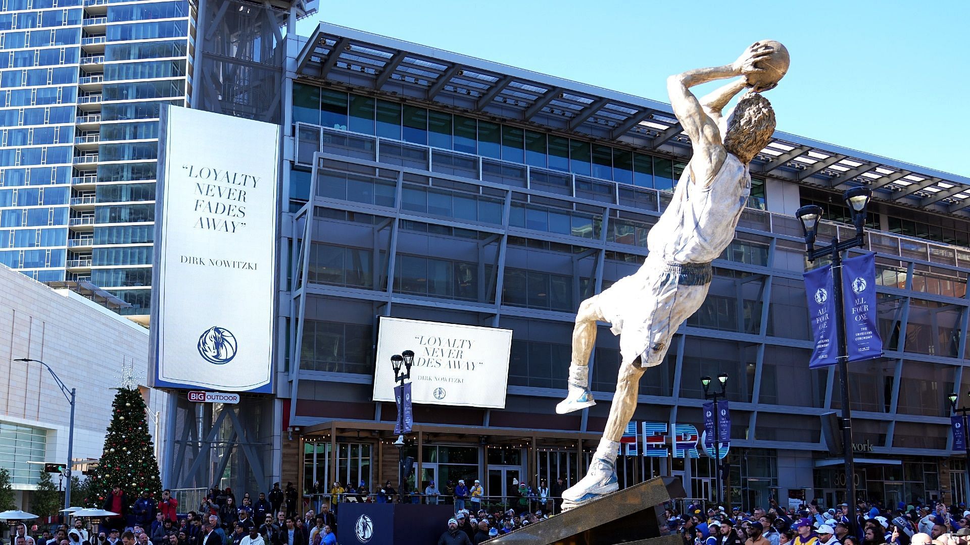 NBA legend Dirk Nowitzki&#039;s recently unveiled statue