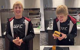 Paddy Pimblett eats a Mac and Cheese burger on Dana White's 'Fu*k it Friday' ahead of his fight at UFC 282