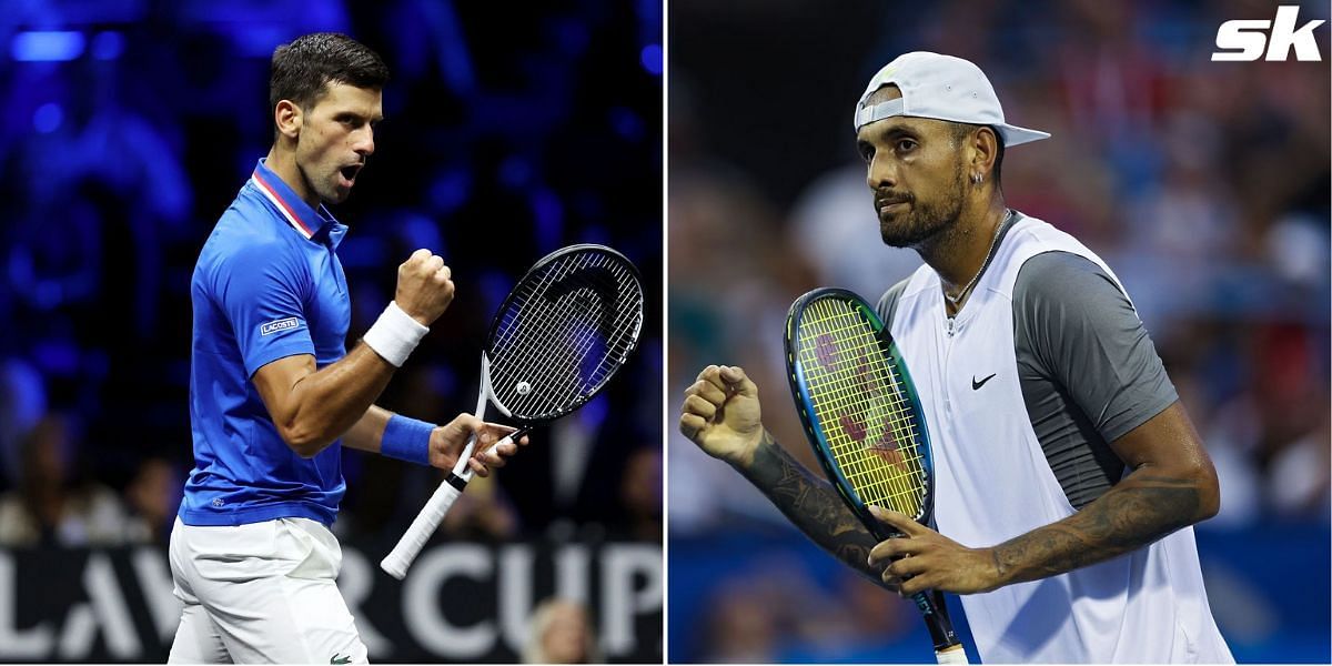 Novak Djokovic and Nick Kyrgios.