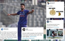 "Always leaks runs in death overs" - Twitterati react as Umran Malik finishes with figures of 58-2 in 10 overs in IND vs BAN 2nd ODI