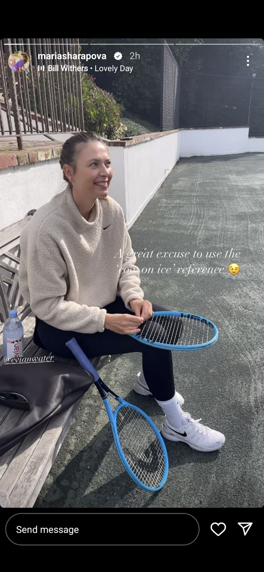 Sharapova&#039;s Instagram story