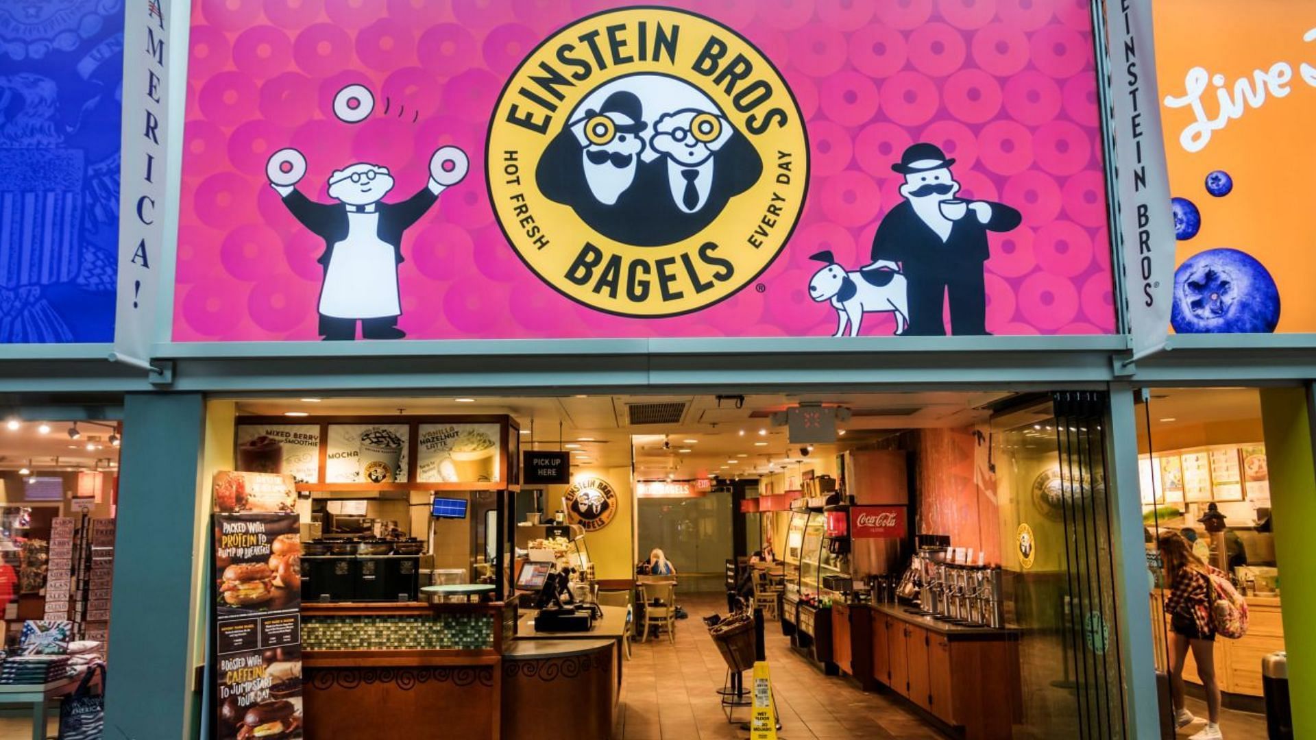 Einstein Bros Bagels restaurant launches new breakfast boxes (Image via Jeff Greenberg/Universal Images Group/Getty Images)