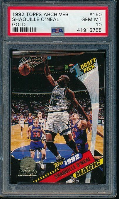 1992 Classic 4 Sport Draft Pick Shaquille O'Neal RC Rookie #1