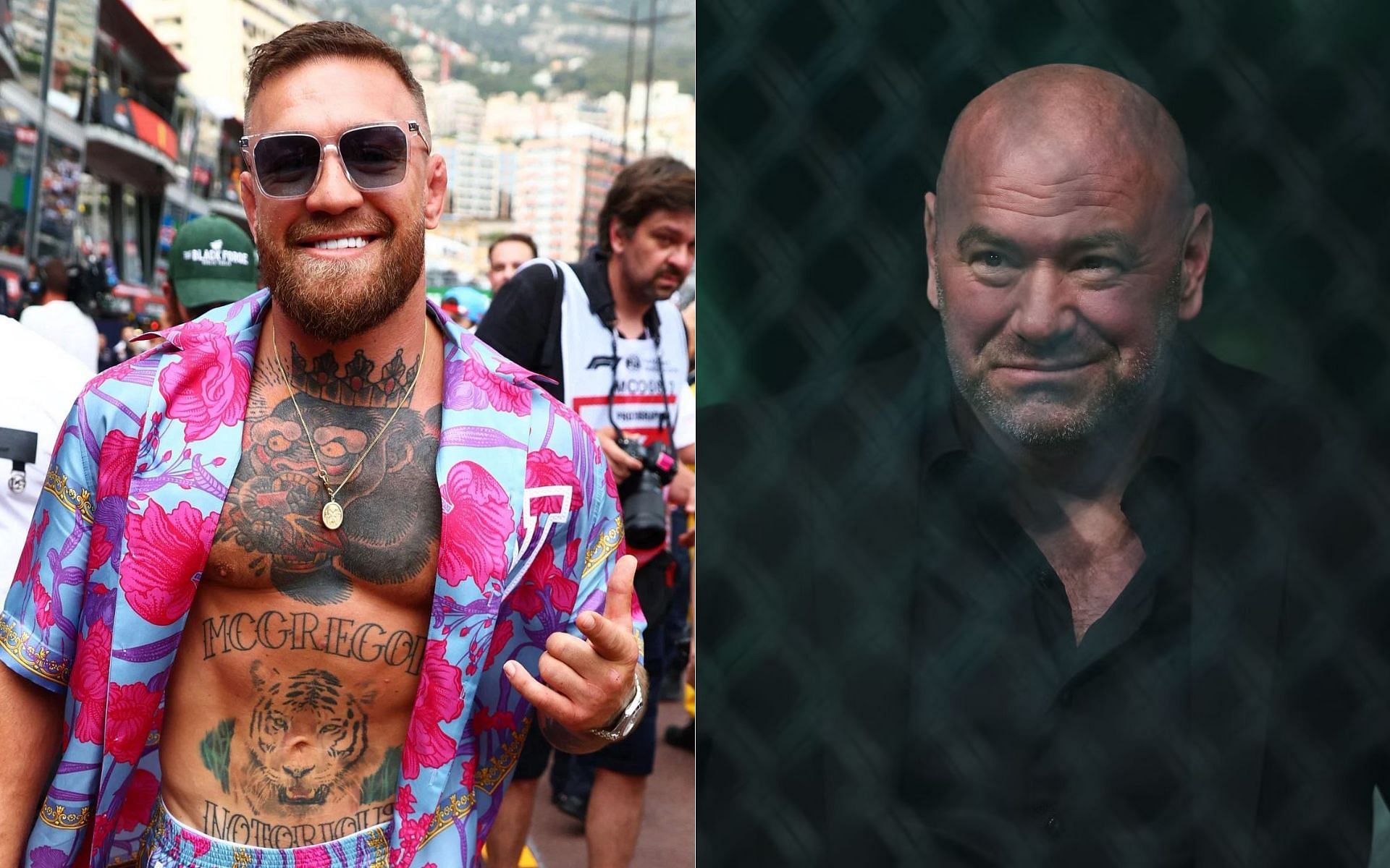 Conor McGregor (left) and Dana White (right)