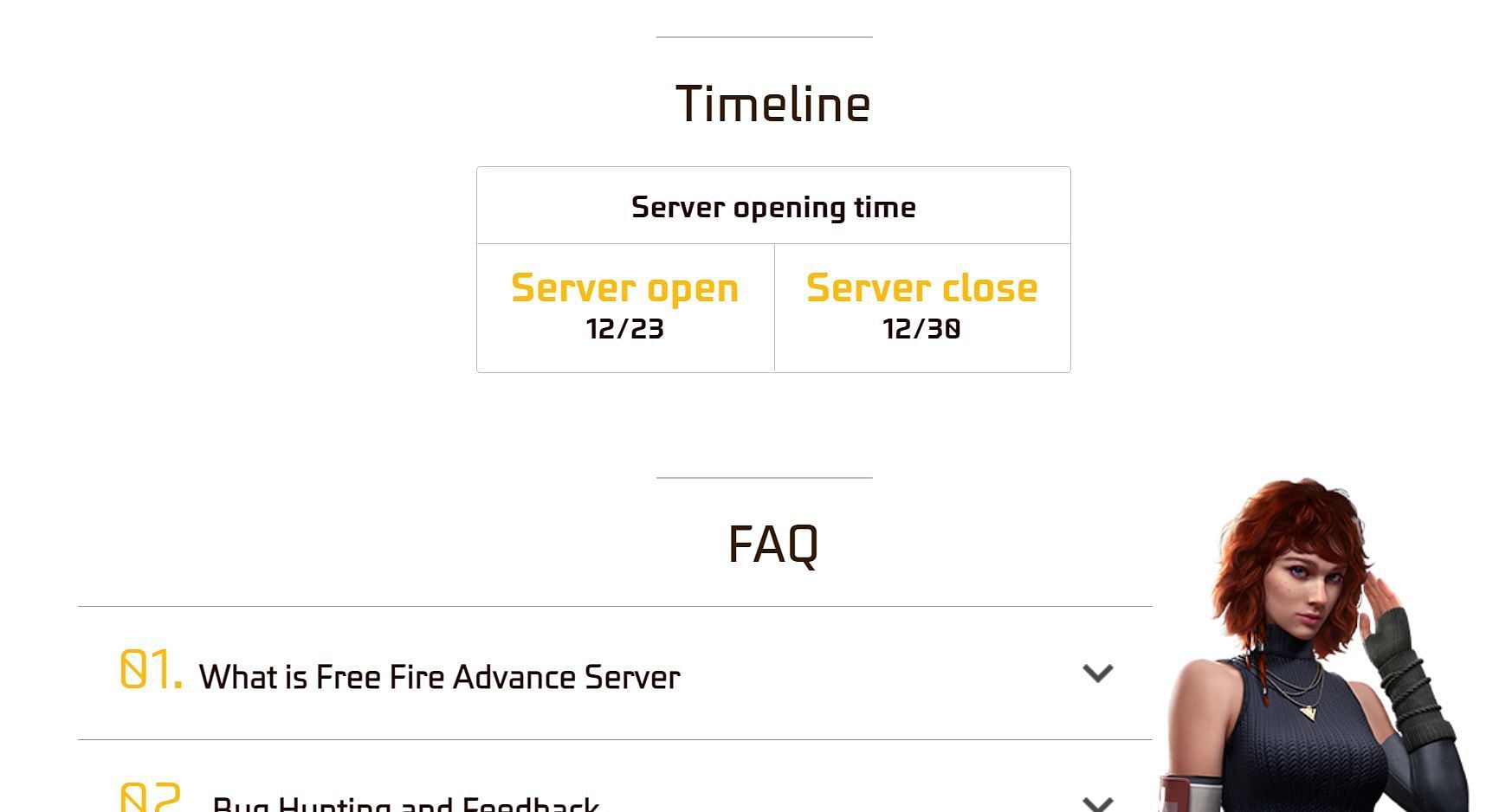 The All New FF Advance Server Officially Opened! Here's the List