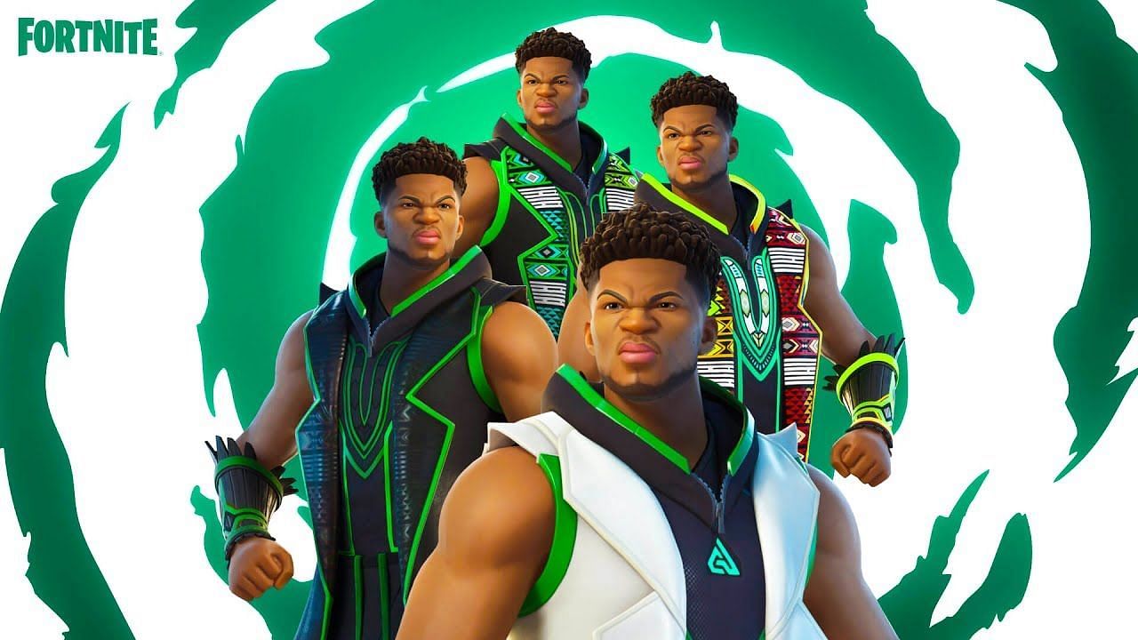 There are two Giannis Antetokounmpo Fortnite skins (Image via Epic Games)