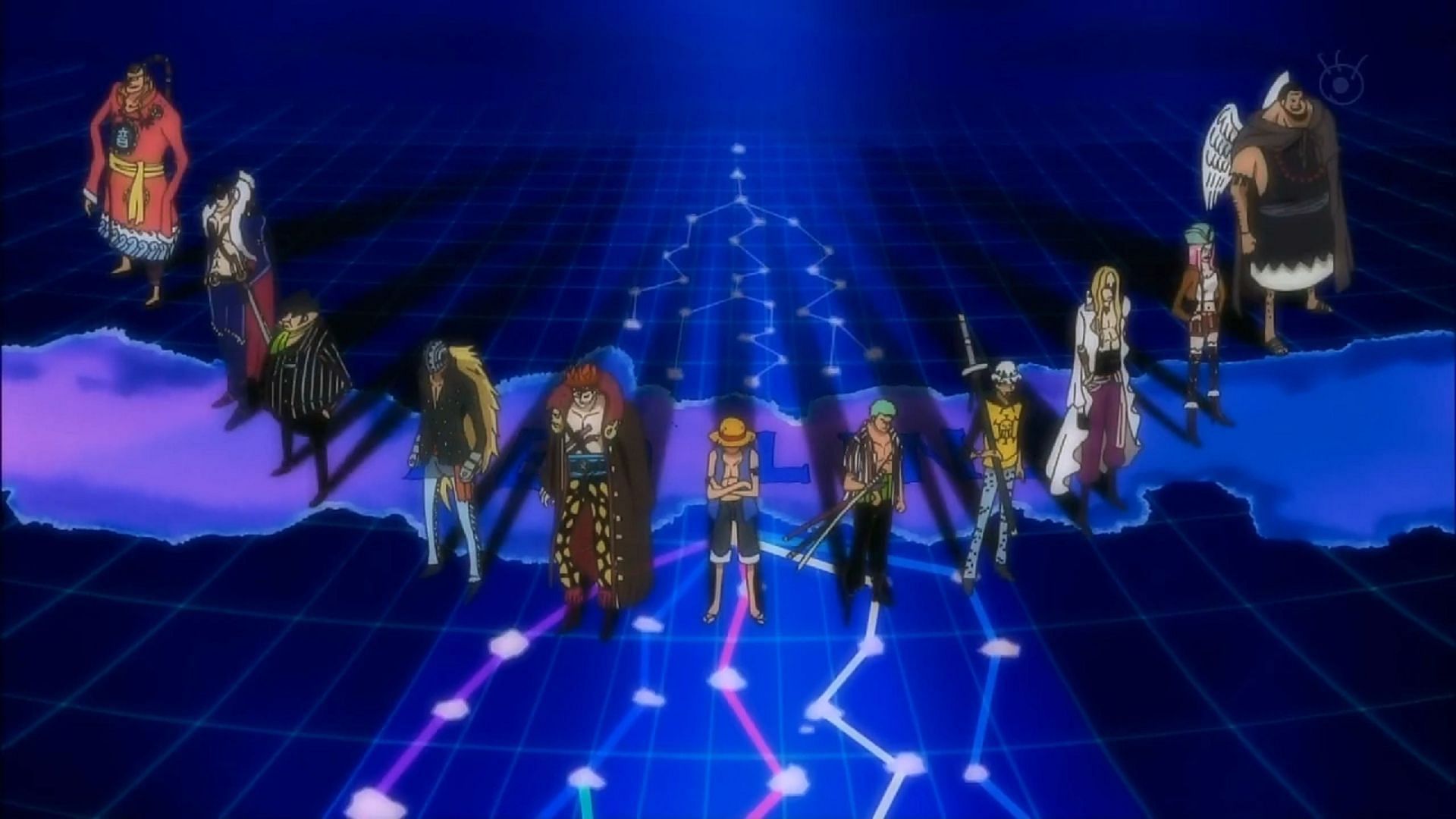 All the Eleven Supernovas are members of the same group and rivals to each other, and still they have very different levels of individual strength (Image via Toei Animation, One Piece)