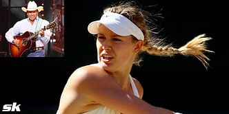 Eugenie Bouchard attends George Strait's Las Vegas concert