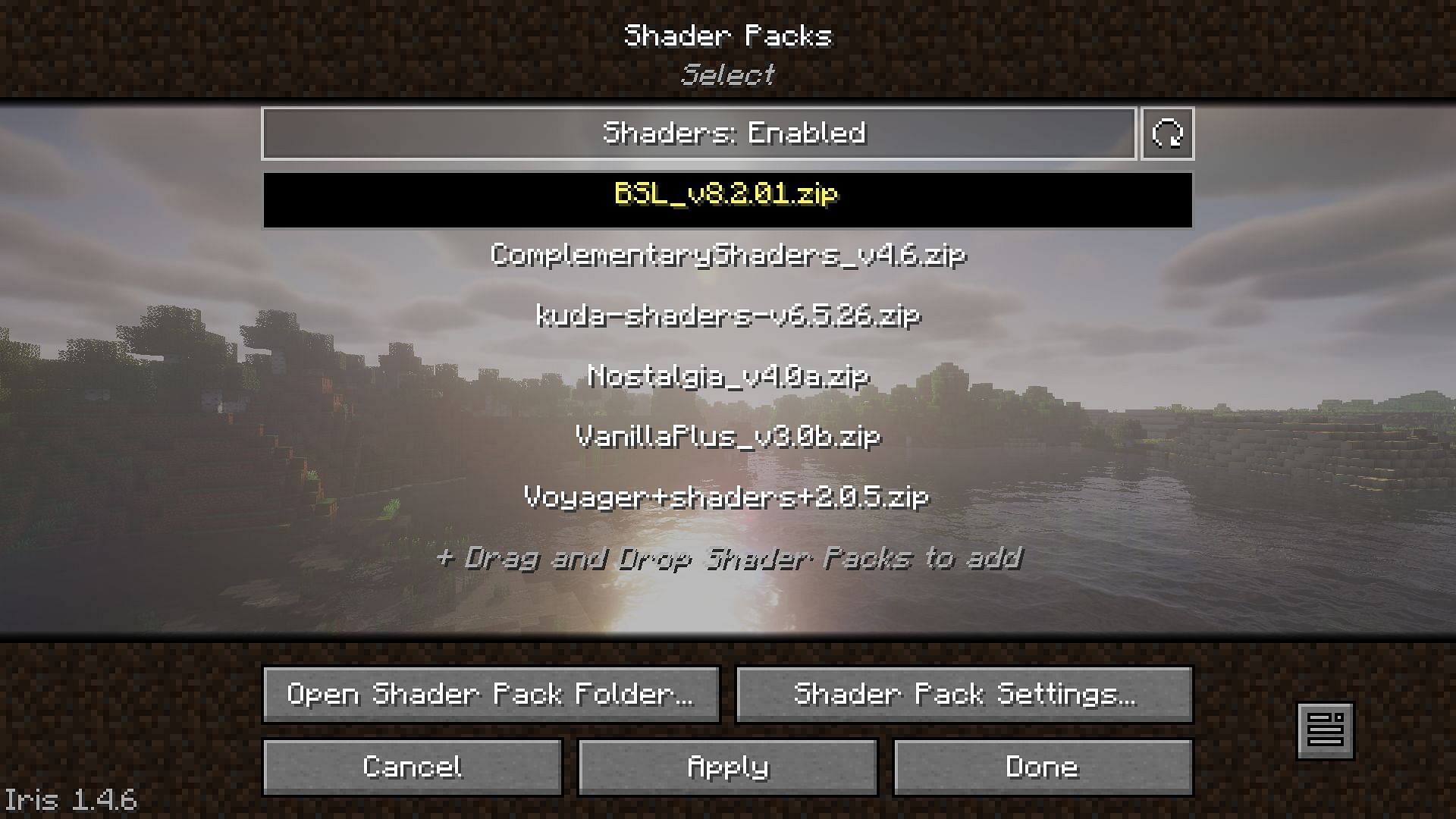 How to install shaders in Minecraft 1.19.3