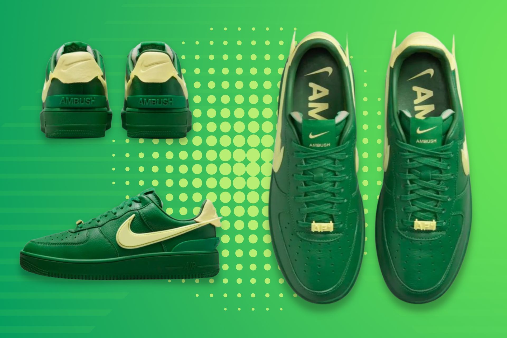 AMBUSH x Nike Air Force 1 Low Pine Green Drops December 16th - Sneaker News