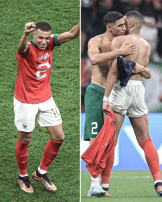 FIFA World Cup 2022: Kylian Mbappe consoles Morocco's Achraf