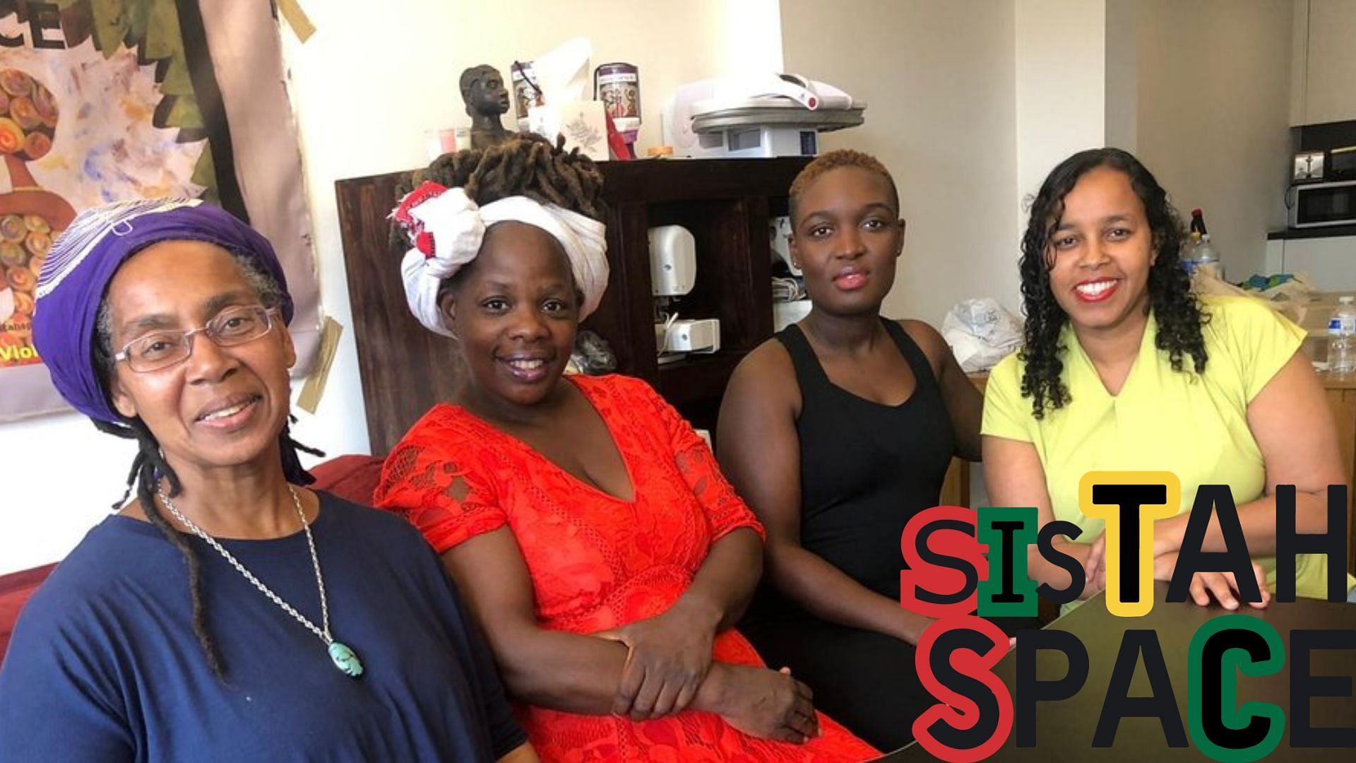 Team members of Sistah Space, with Fulani (in Red) (image via Sistah Space)