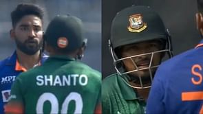 [Watch] Mohammed Siraj sledges Najmul Hossain Shanto in IND vs BAN 2022 2nd ODI