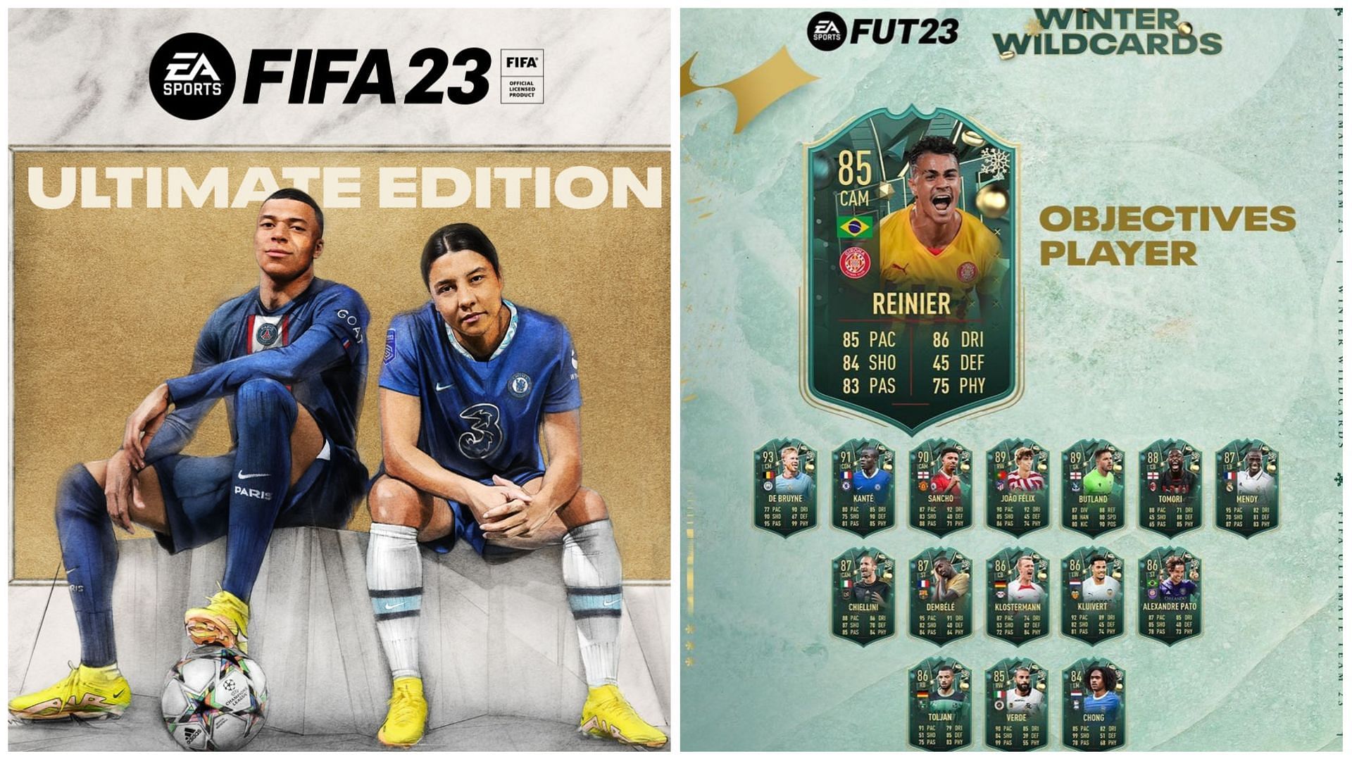 Reinier has received an objective card in FIFA 23 (Images via EA Sports)