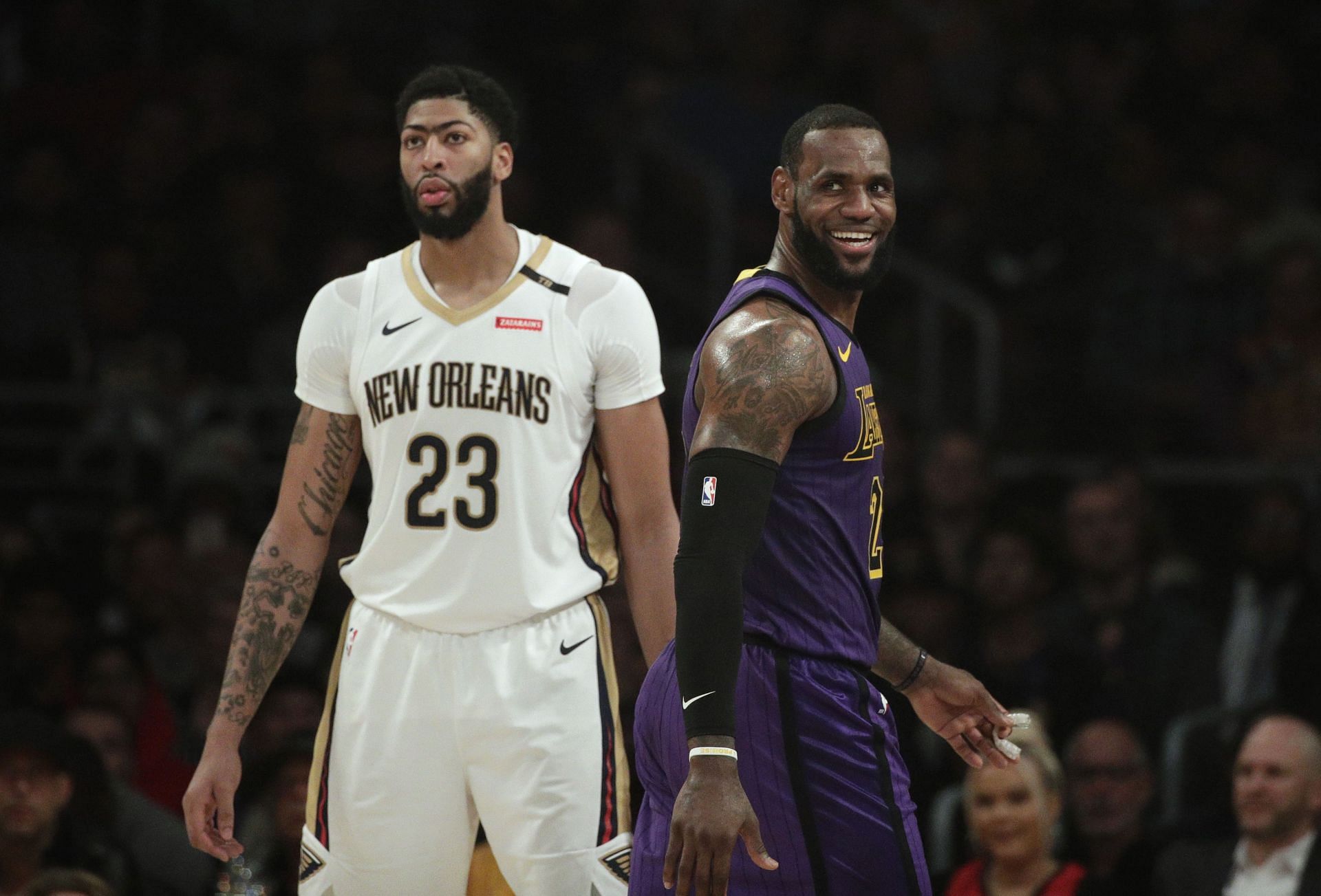 NBA superstars Anthony Davis and LeBron James